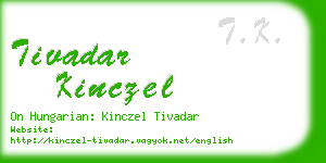 tivadar kinczel business card